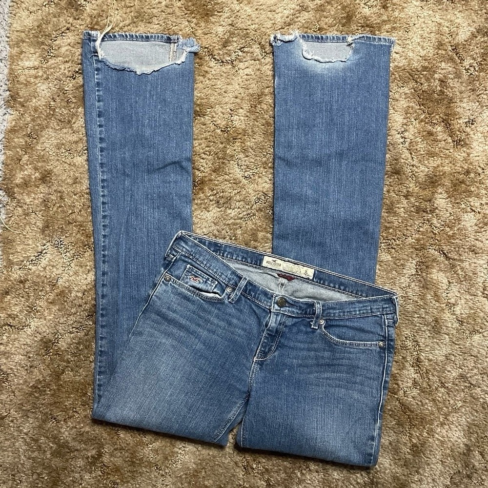 Hollister Y2K Stretch Bootcut Low Rise 2000s Style Jean Size 7 Long